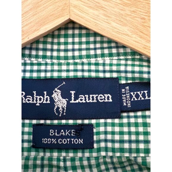 Ralph Lauren Blake Green Check Short Sleeve Shirt Size XXL - Picture 7 of 7
